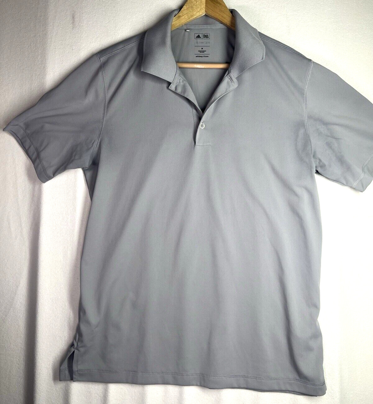 Adidas Pure-Motion Golf Polo Golf Shirt Men's Size Medium Gray Short Sleeve gallery