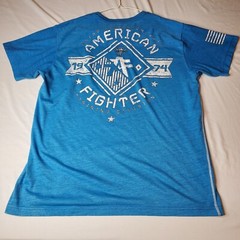 American Fighter Training Division Premium Athletics Buckle T-Shirt 2XL Blue EUC