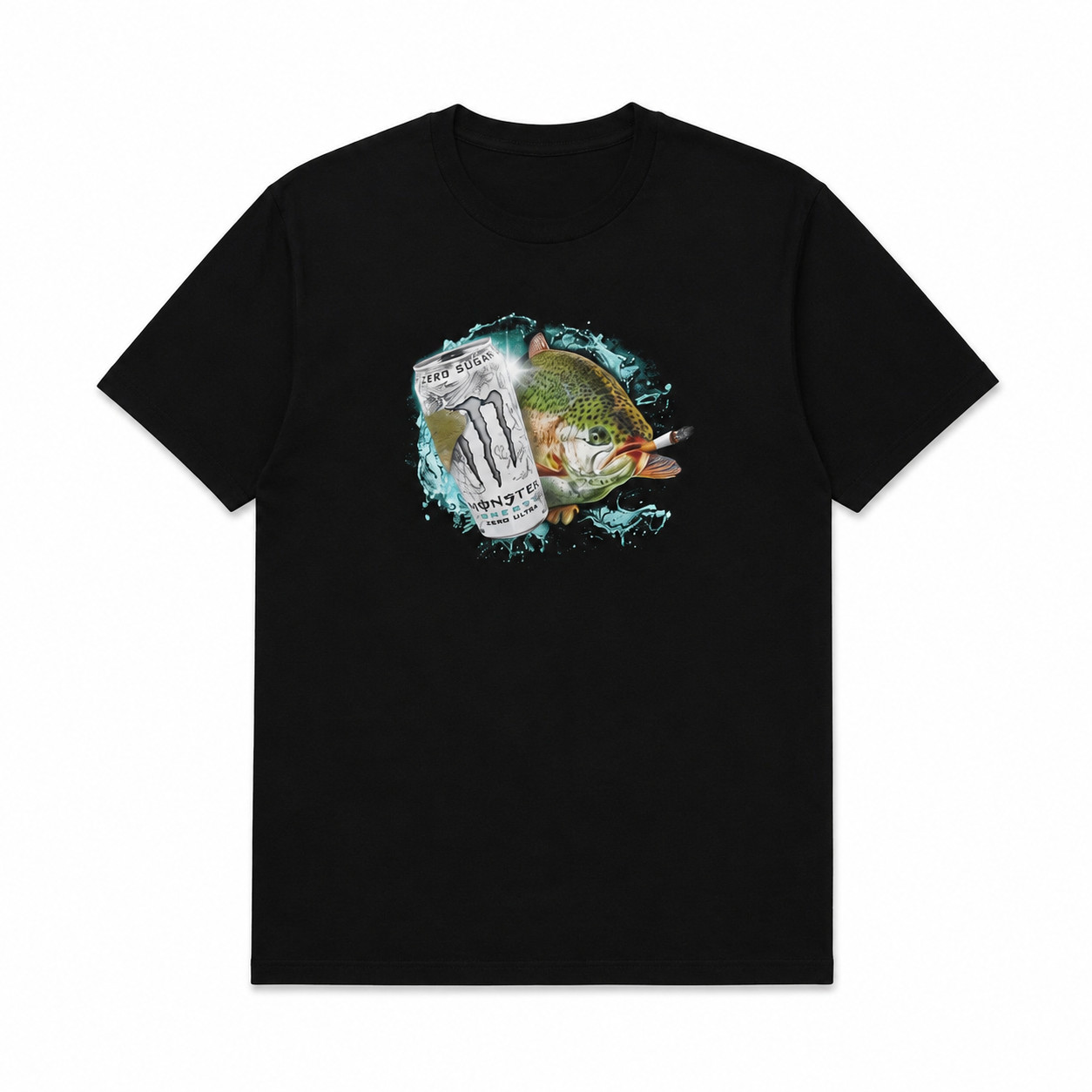 Funny Fish Smoking Bass Fishing Graphic White Unisex T-Shirt gallery