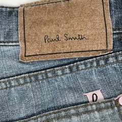 Paul Smith Pink Embroidery Boot Cut Denim Pants Ladies L Japan