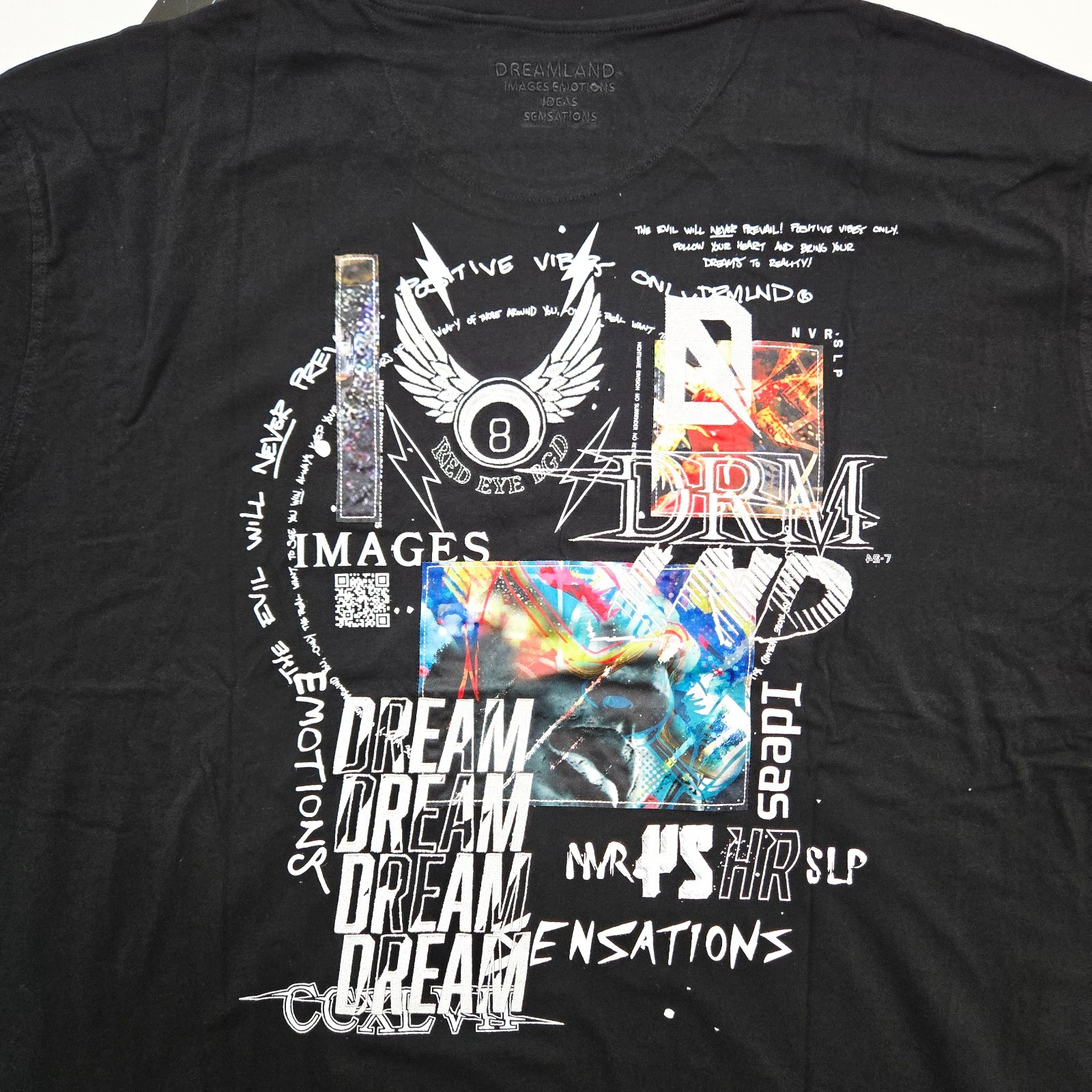 Dreamland Men's Big & Tall T-Shirt Black Classic Multi Color Design Graphic 6XL gallery