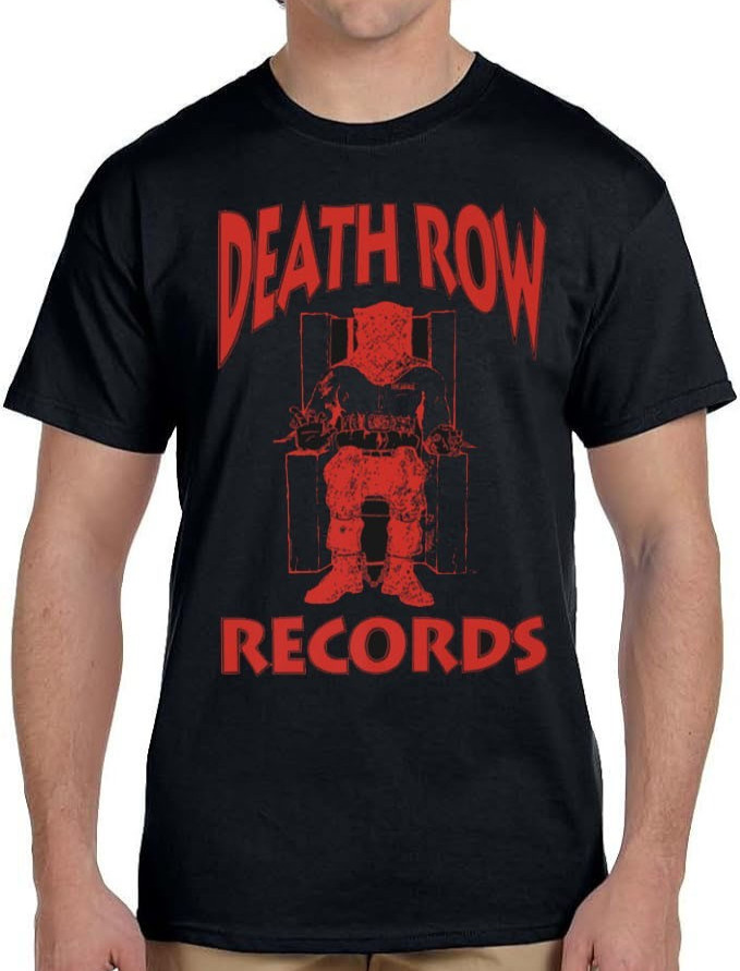 DEATH ROW RECORDS Black T Shirt (graphic is white color, not blue) gallery