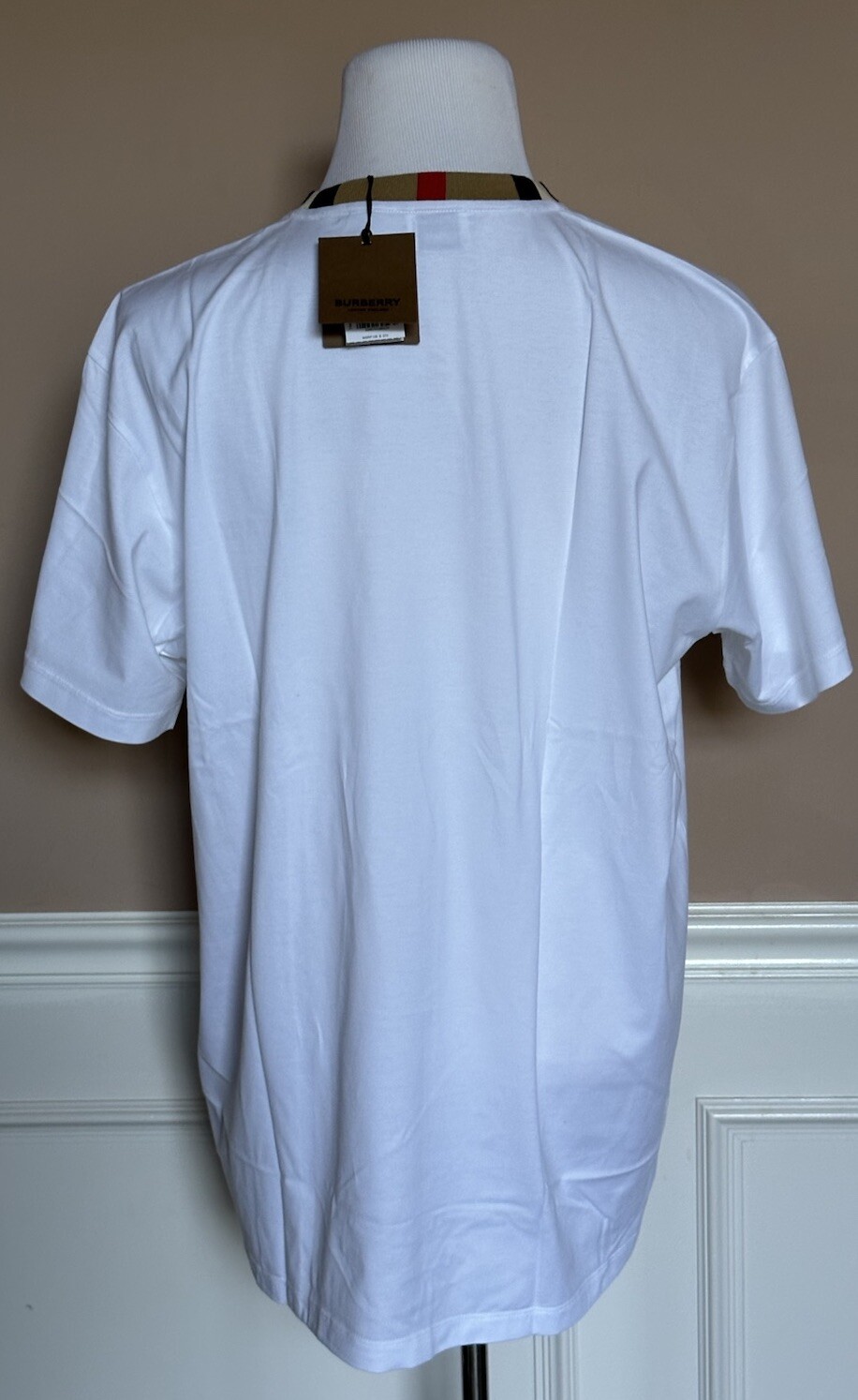 Burberry Jayson White Cotton T-shirt L (Oversized) 8078115 NWT $370 gallery