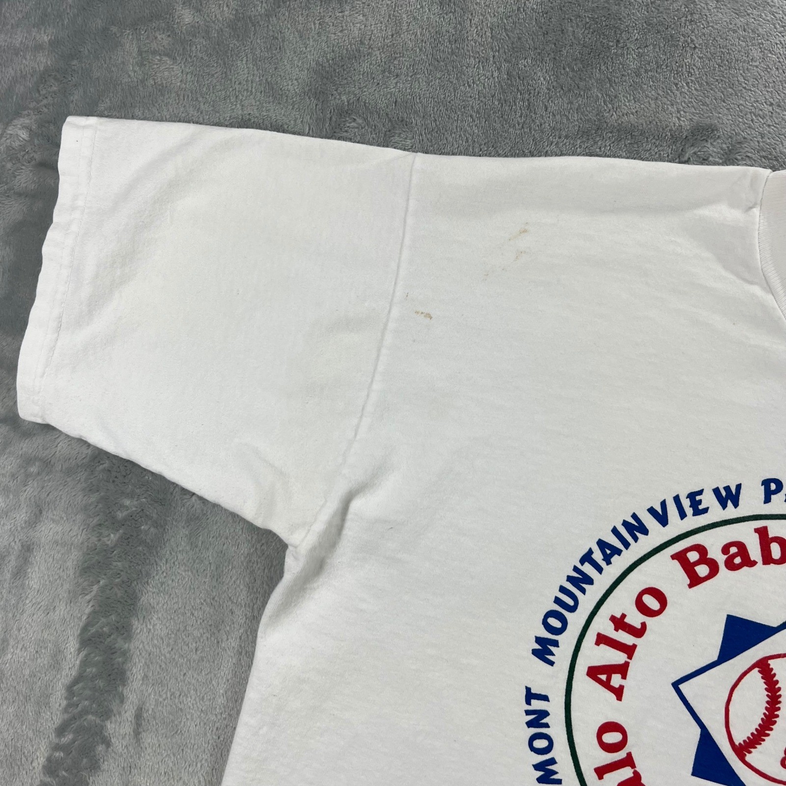 1998 Palo Alto Babe Ruth Baseball T-Shirt Mens XL White Baylands San Mateo Youth gallery