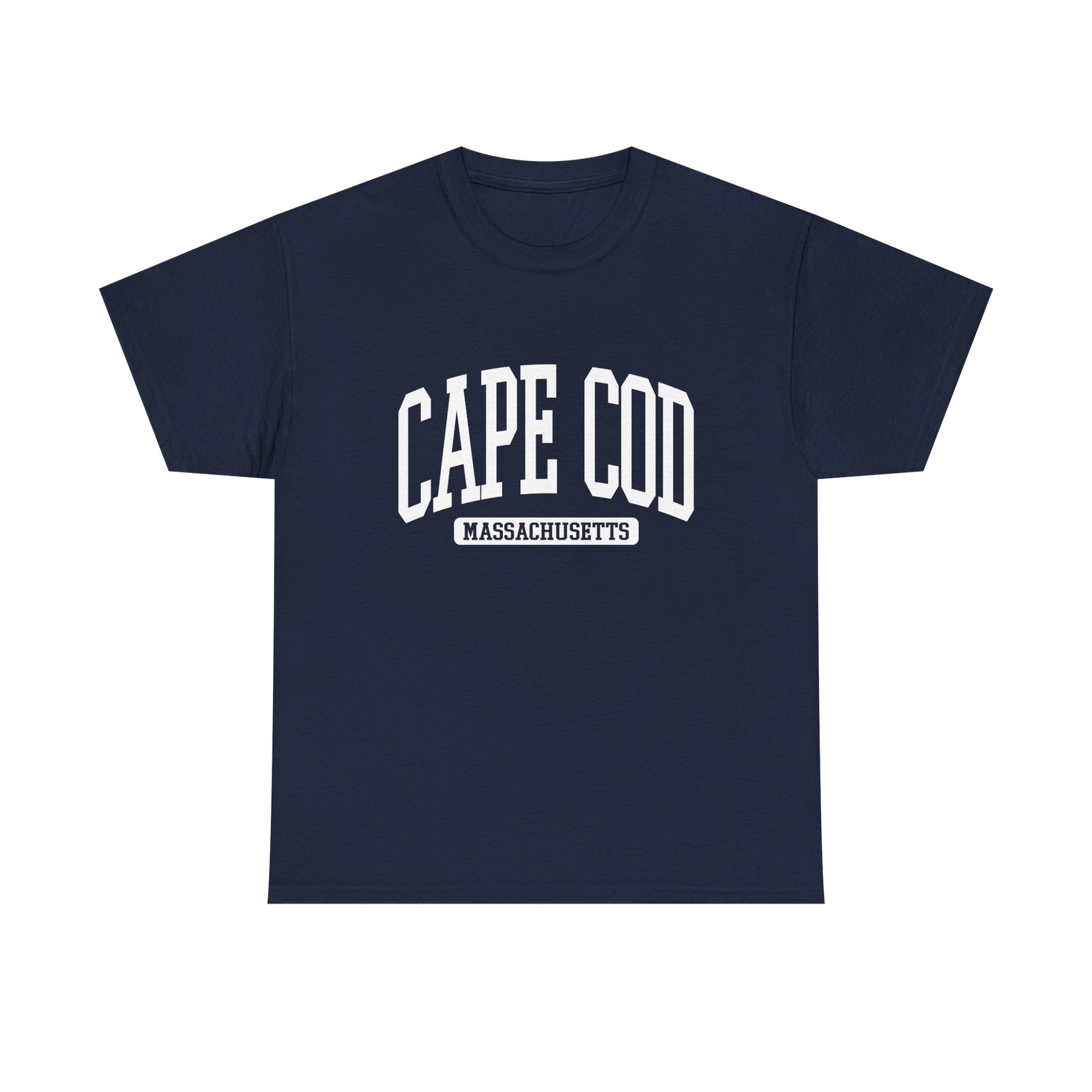 Cape Cod Massachusetts Souvenir Beach, Aesthetic, Vintage Navy Blue Tee gallery