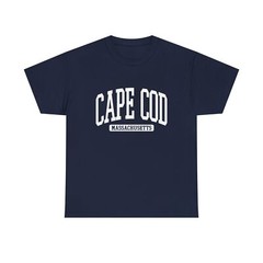 Cape Cod Massachusetts Souvenir Beach, Aesthetic, Vintage Navy Blue Tee