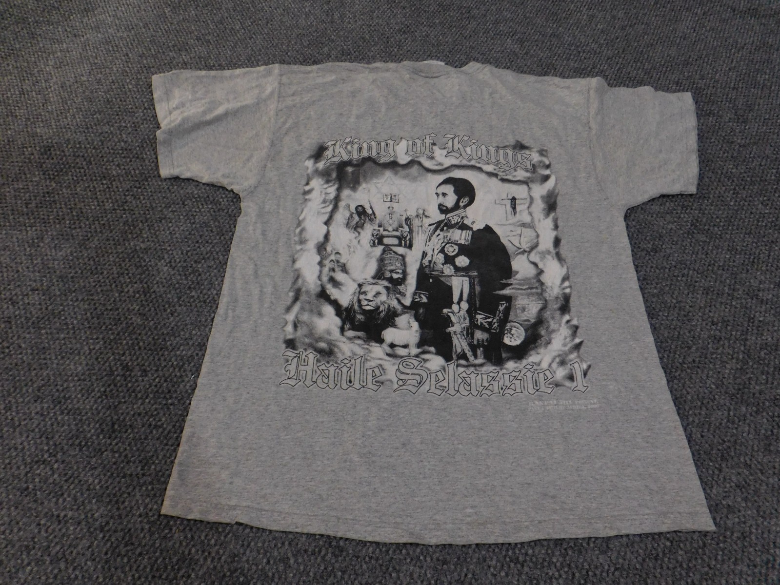 Vintage Rastafari Selassie I Shirt Mens XL Gray His Imperial Majesty Reggae 2003 gallery