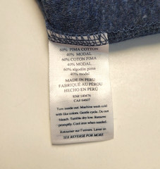 $98 New FAHERTY Cloud Cotton HENLEY T-Shirt Men’s XXL 2XL Baltic Navy Blue L/S