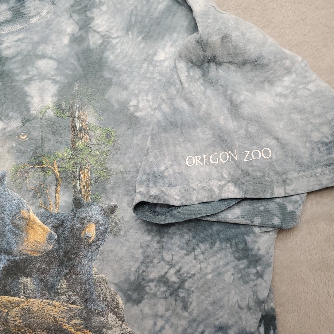 Vintage Oregon Zoo Black Bear Shirt Mens Large Multi Color Tie Dye Nature TEE gallery