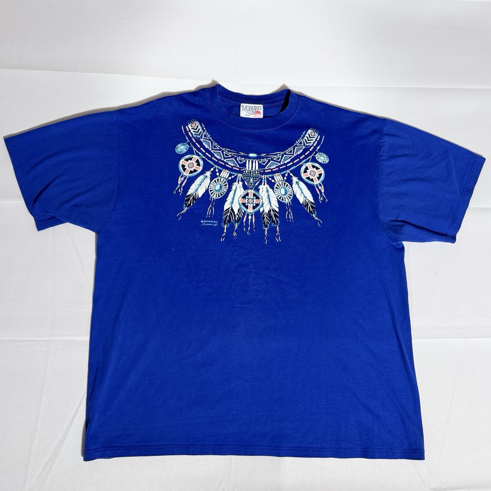 Morning Sun-Jerzees VTG Tee, Graphic, USA, 100% Combed Cotton, Blue, F/M, XL gallery