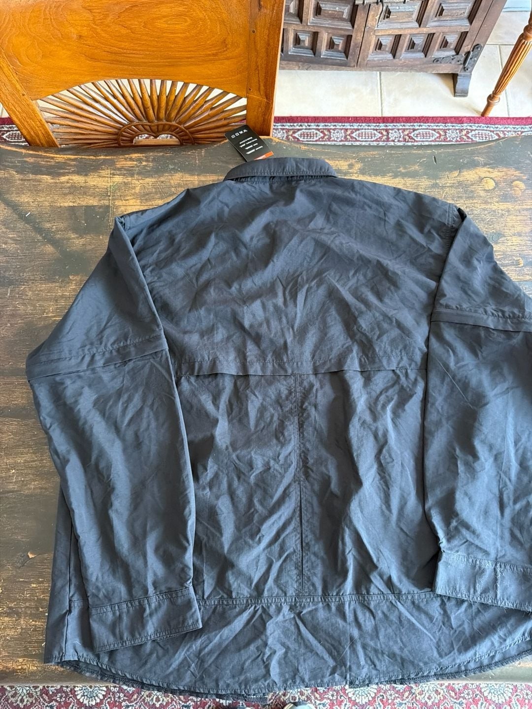 TacVasen Men's Tactical Long Sleeve Quick Dry Cargo Work Shirt Black Size XL gallery