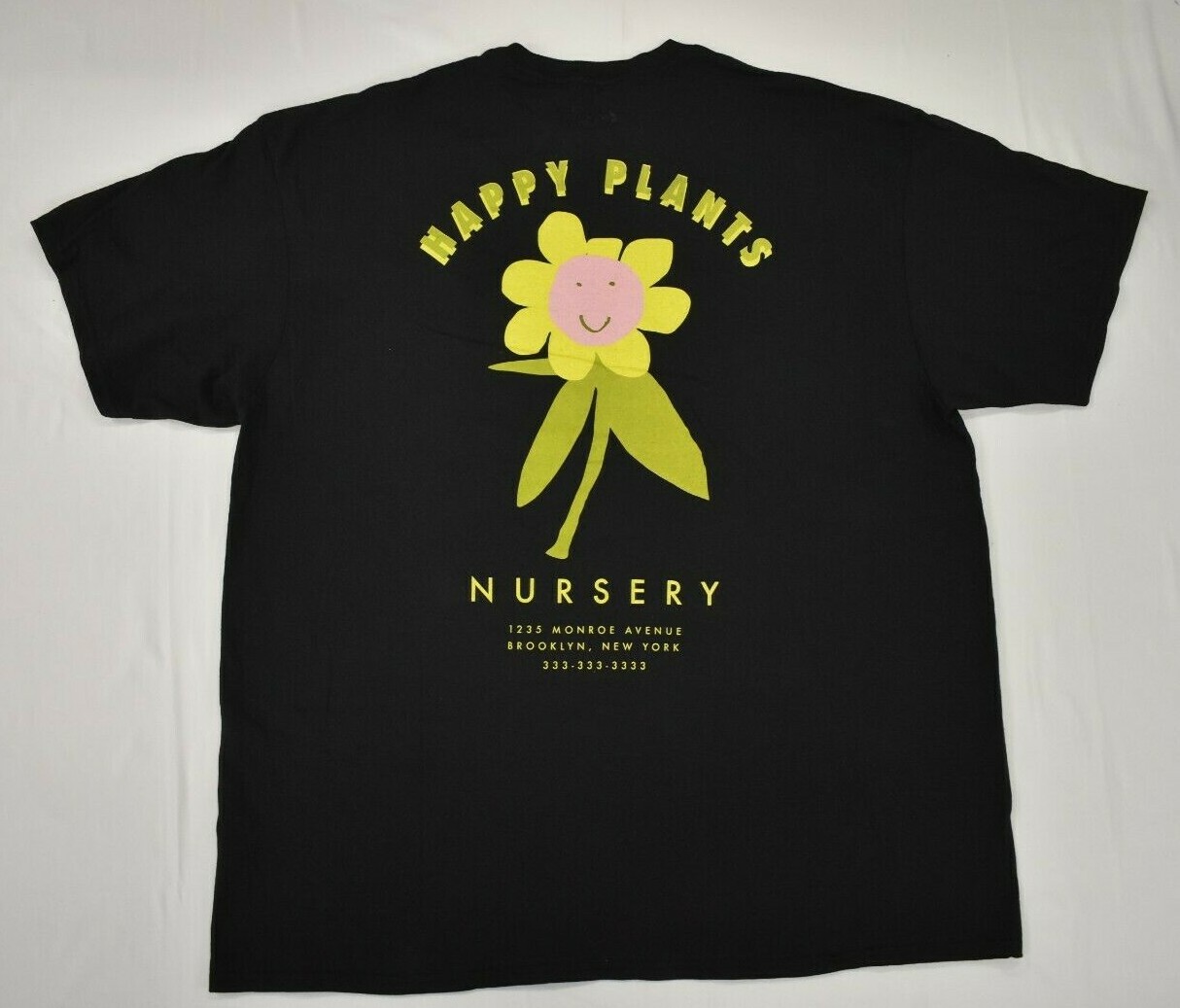 A-Lab Mens Happy Plants Nursery Black T-Shirt New S, M, L, XL, 2XL gallery