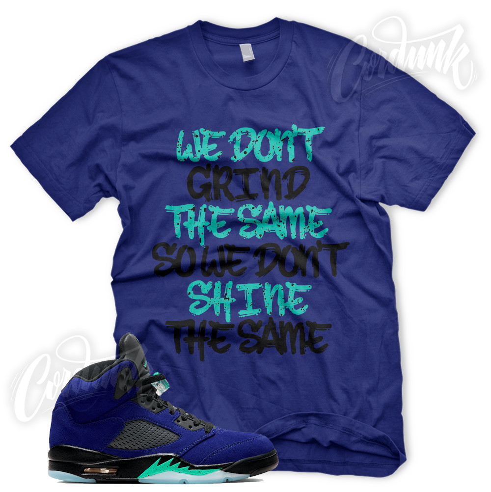 New “GRIND DIFFERENT” Sneaker T Shirt for J1 5 Alternate Grape