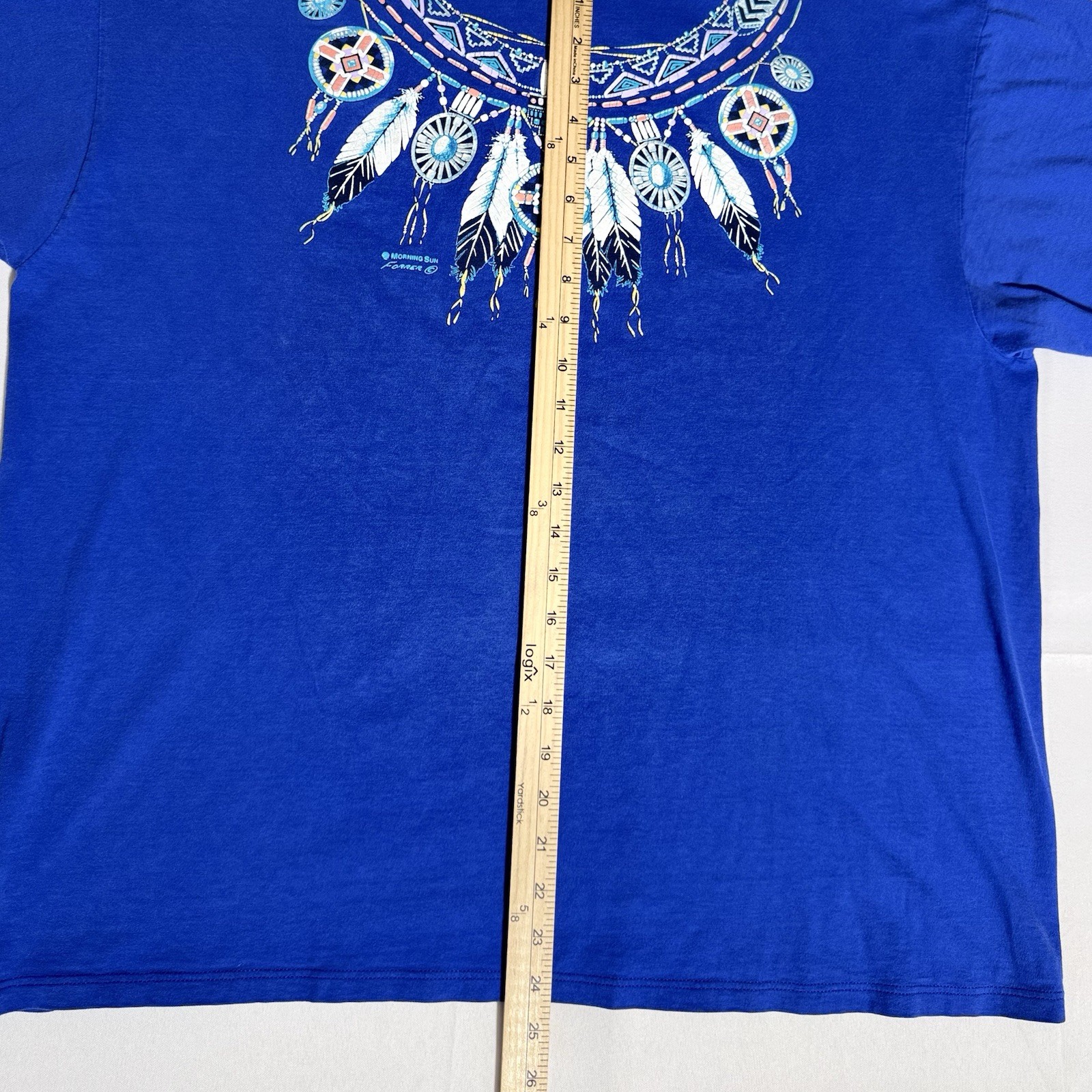 Morning Sun-Jerzees VTG Tee, Graphic, USA, 100% Combed Cotton, Blue, F/M, XL gallery