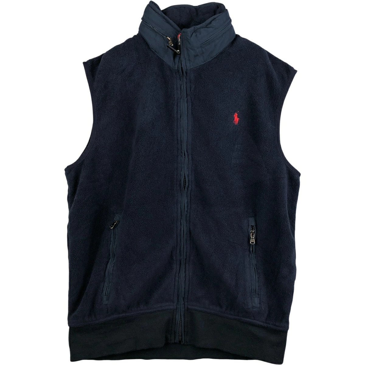 Ralph Lauren POLO Men Fleece Vest Navy L No-Return Japan