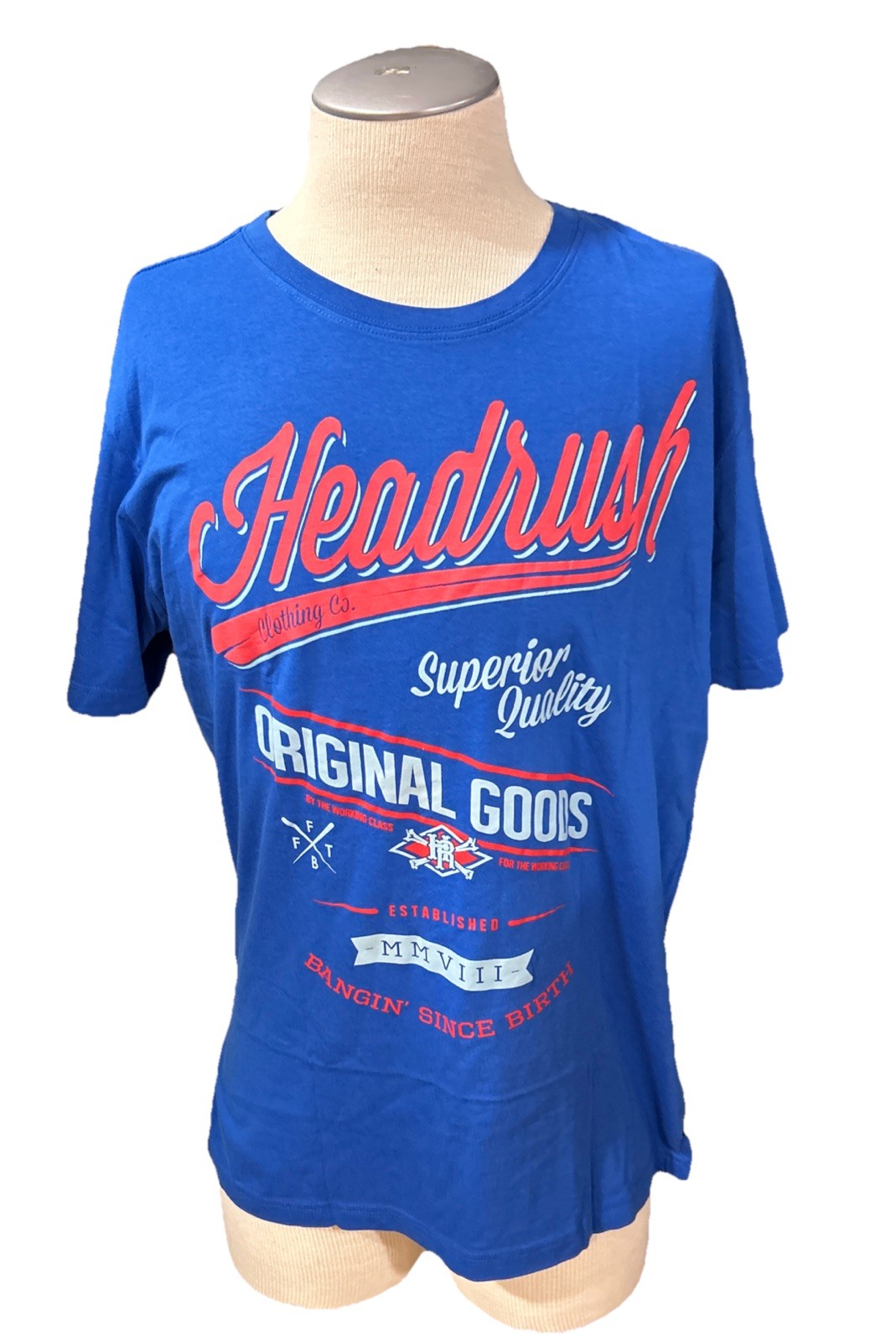 Headrush T Shirt Mens Large Blue Short Sleeves gallery