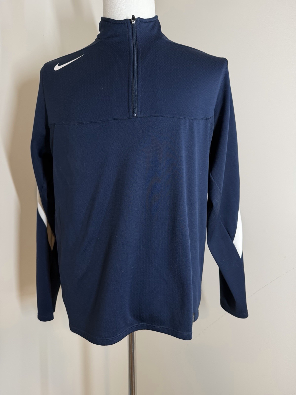 Nike Men’s Tennis Coaches Mock Neck-SZ M-1/4 Zip Blue Challenge Court Jacket