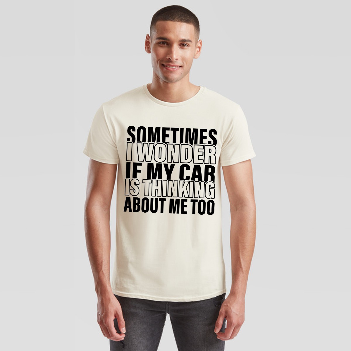 Sometimes I Wonder If My Car Hobbies Car Humor Mens Graphic Tee gallery