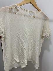 VTG 50s Zombie Super Thrashed Distressed Worn Boxy Cropped Soft Thin T-Shirt M