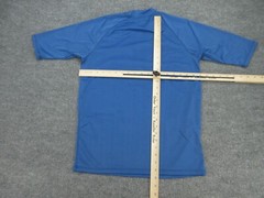 Kanu Surf Rash Guard Mens Medium Blue Mock Neck Short Sleeve Tee Adult M NEW