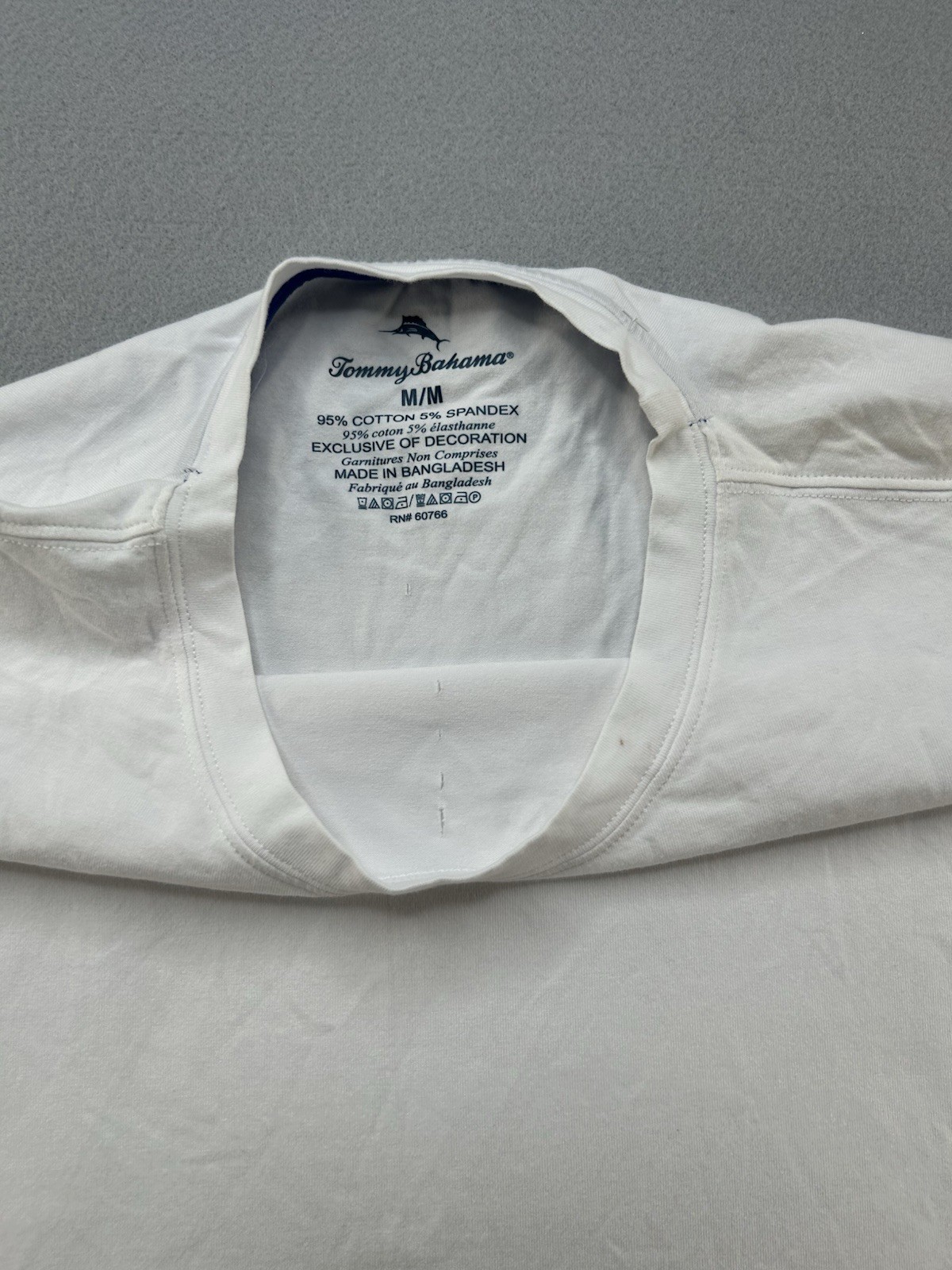 Tommy Bahama Men Shirt White M Cotton Spandex Lounge Sleepwear NWOT Marlin Logo gallery