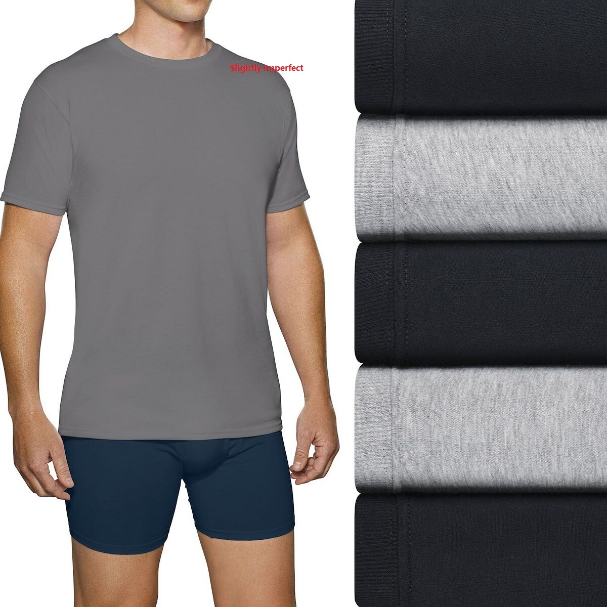 Fruit of the Loom® Big Men's 4 CREWS TEE 3XL "100% Cotton~Slightly Imperfect" gallery