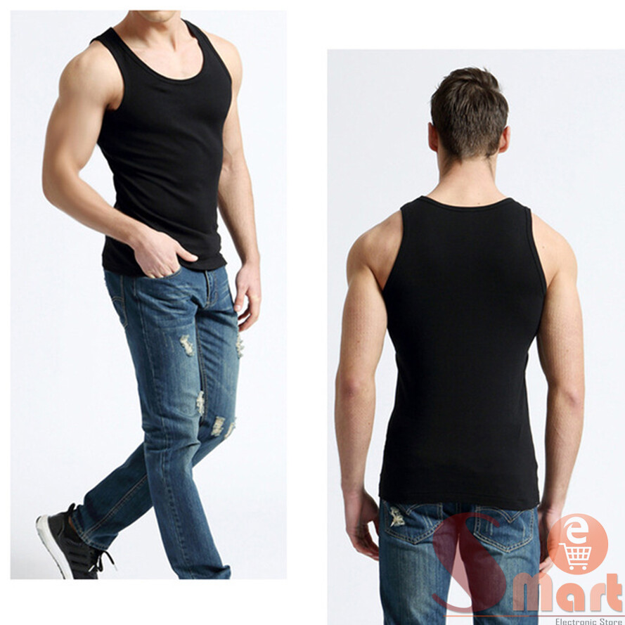 3 PC Mens 100% Cotton Tank Top A-Shirt Wife Beater Undershirt Workout Shirt gallery