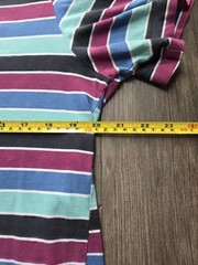Nike The Nike Tee Men’s Multicolor Striped Logo Crew Neck Tee Size L