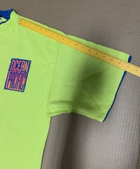 90’s Ocean Pacific BIG GRAPHICS at the back GREEN T-Shirt -XL USA MADE NEW