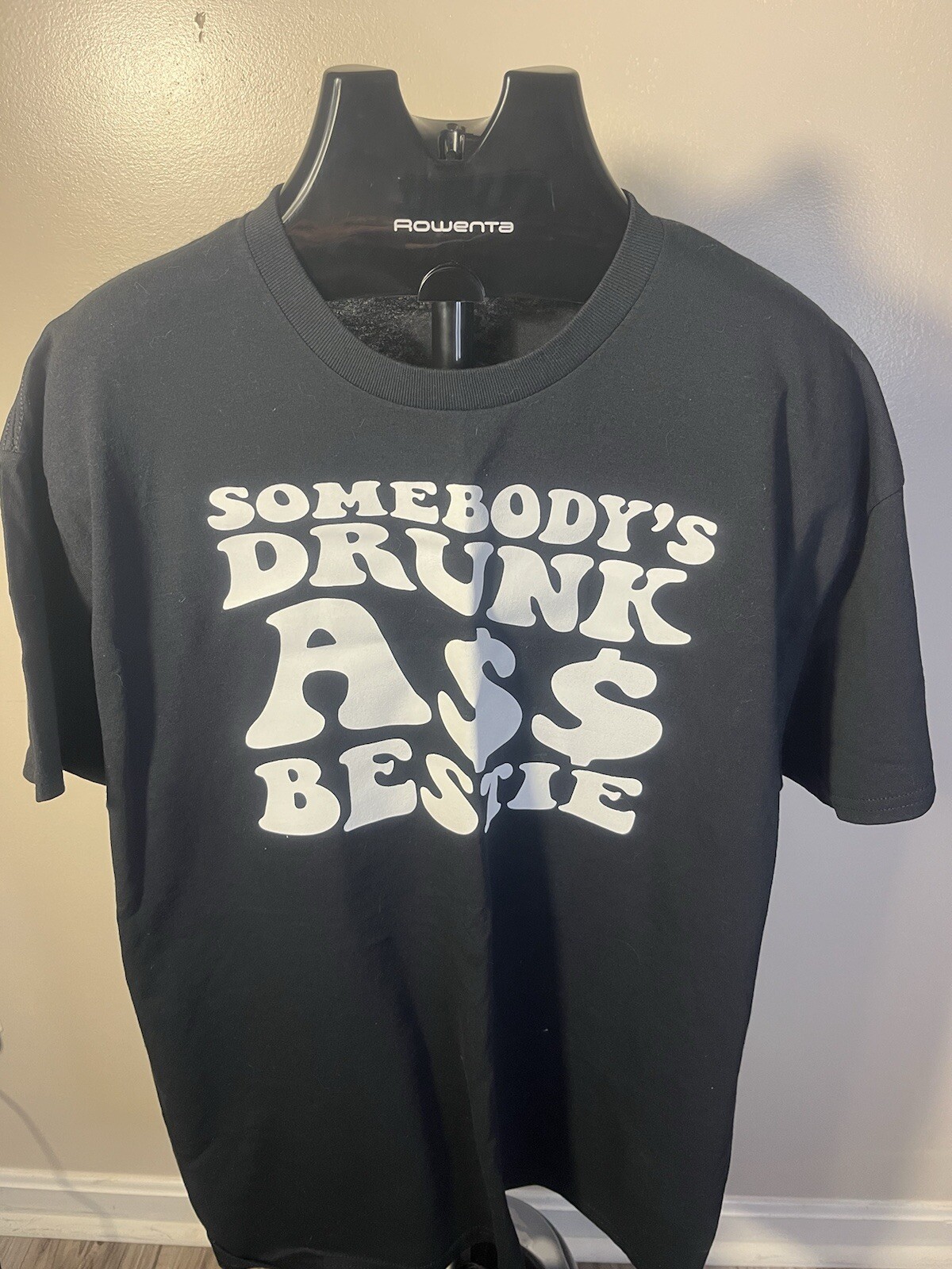 Gilden ,SOMEBODY’S DRUNK ASS BESTIE,Heavy Cotton T-Shirt Size XL Black New