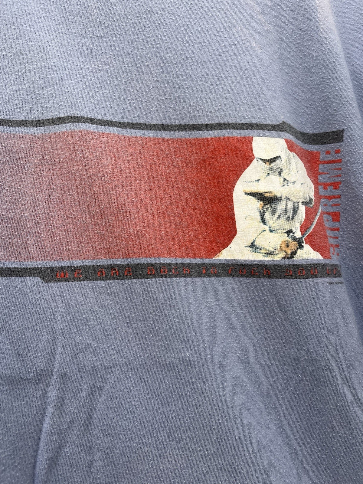 Supreme We’re Back Ninja Shirt USA Made Light Blue Size L gallery