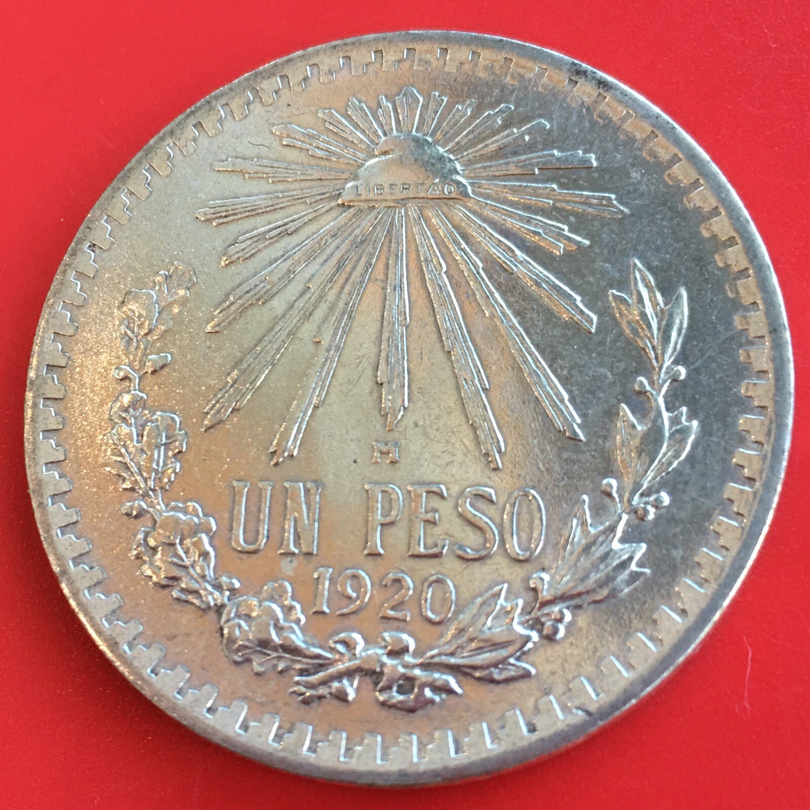 T2 1920 Un Peso Km#455 Key Date 1st Year Of Issue With Proof-like Fields.
