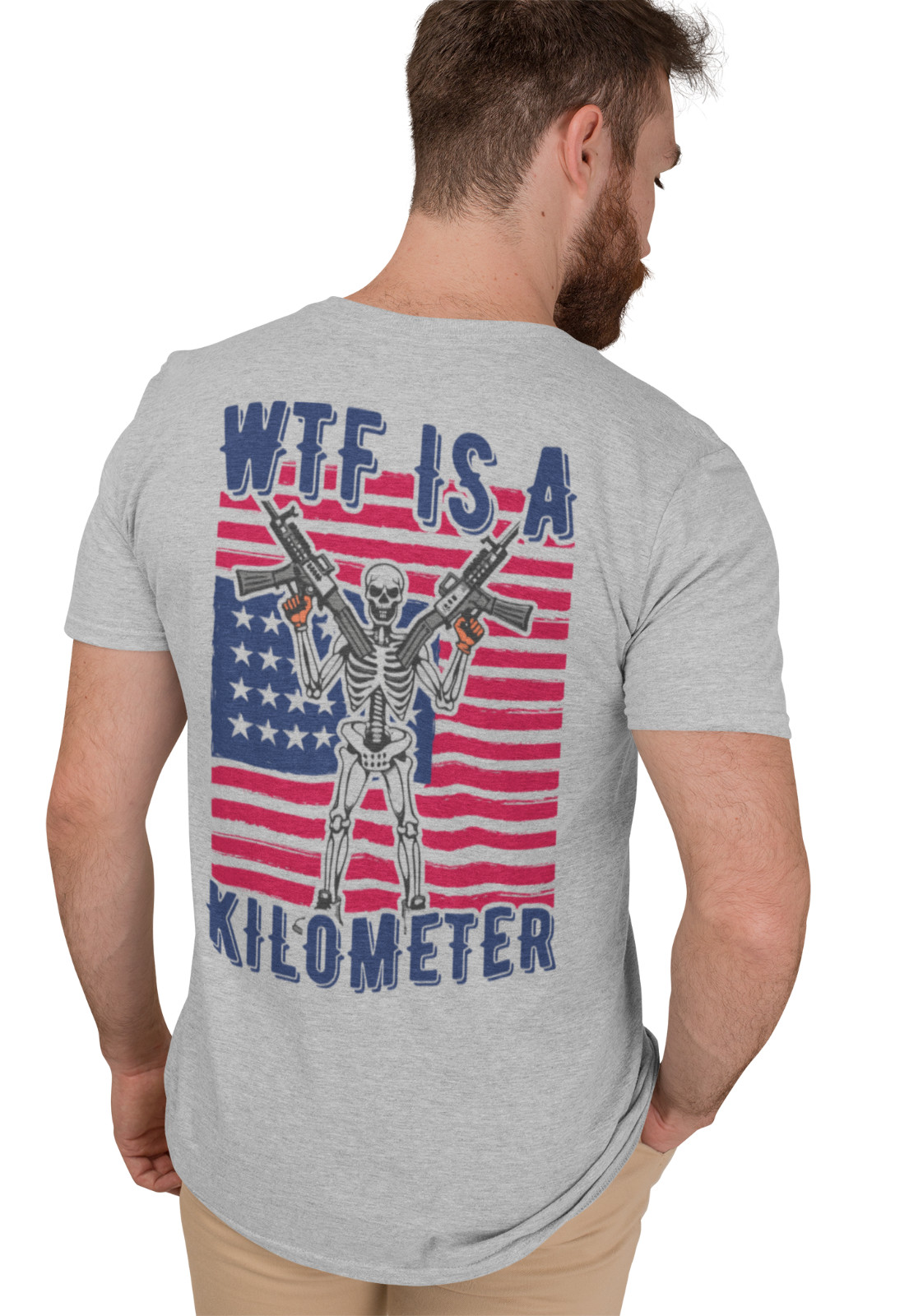 WTF is a Kilometer T-shirt Humor Sarcastic American Patriotic USA Gun T shirt gallery