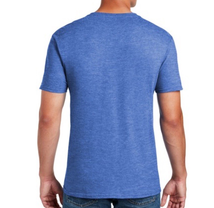 5 Tshirts Gildan Softstyle 2xl Semi Fitted Heather Royal Blue T-Shirt Soft Mens gallery