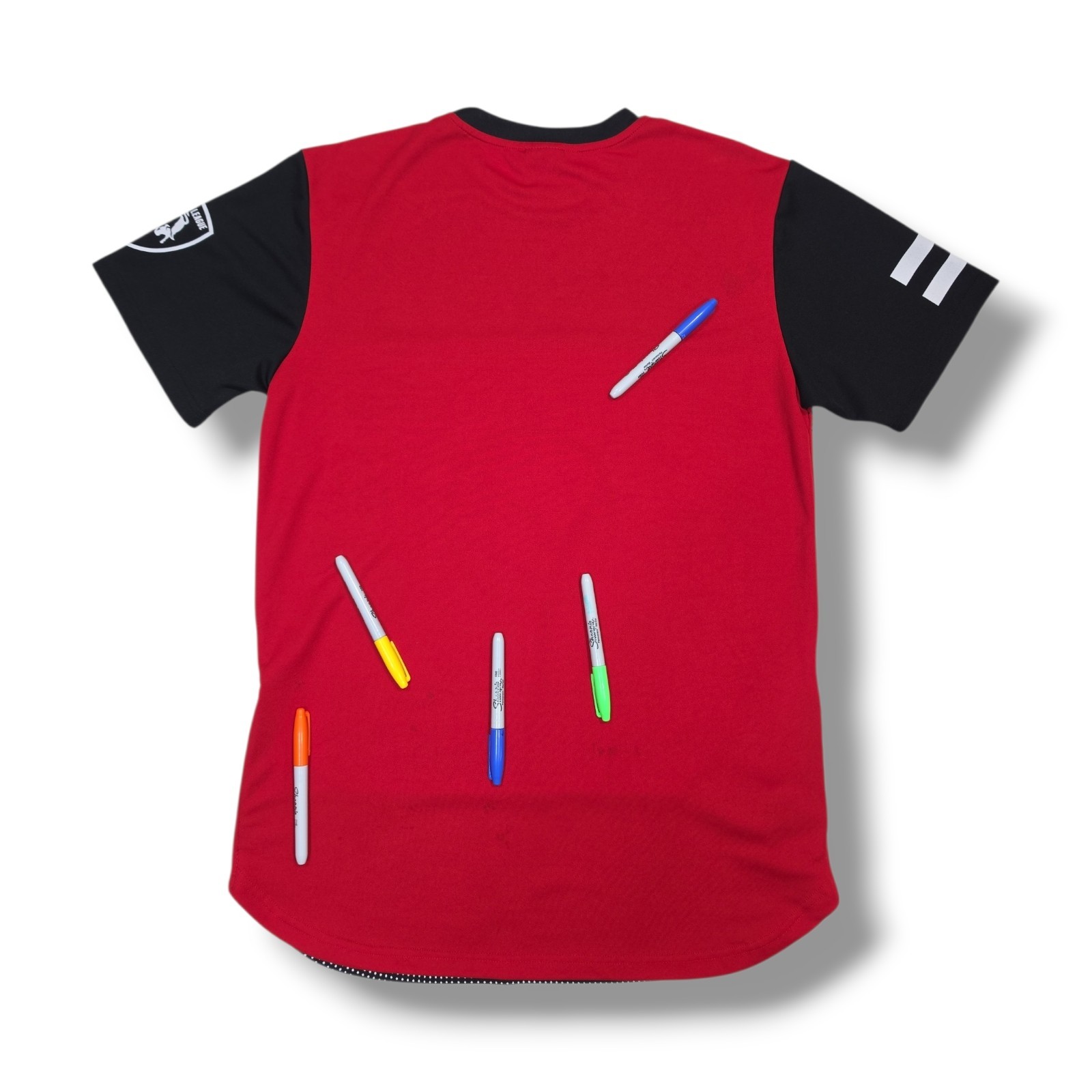 Lavish Society Grand Prix Racing Short Sleeve Red & Black Shirt Men's L gallery