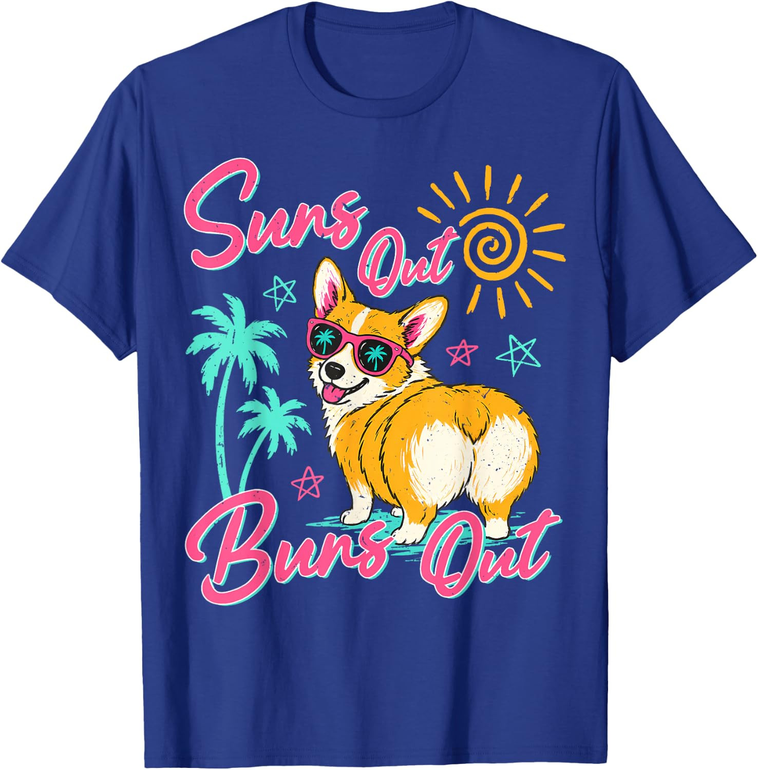 Suns Out Buns Out Funny Beach Vacation Retro Summer T-Shirt gallery