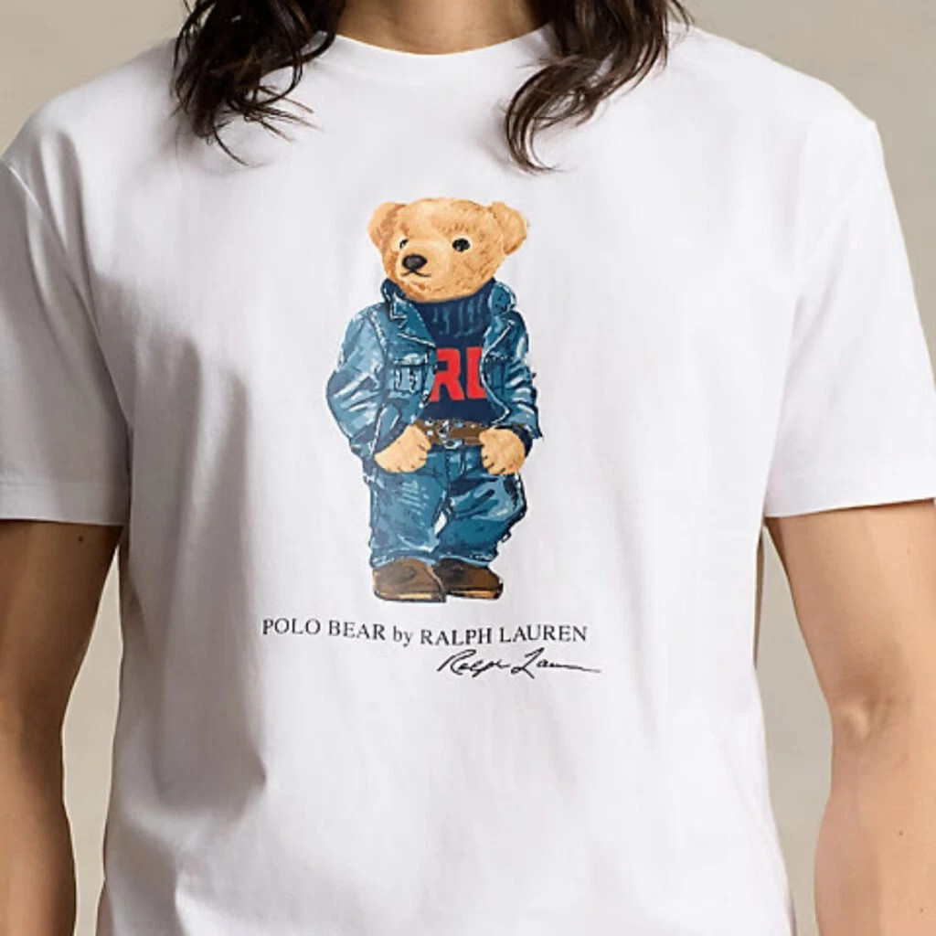 Classic Fit Polo Bear Jersey T-Shirt White | S - 4XL gallery