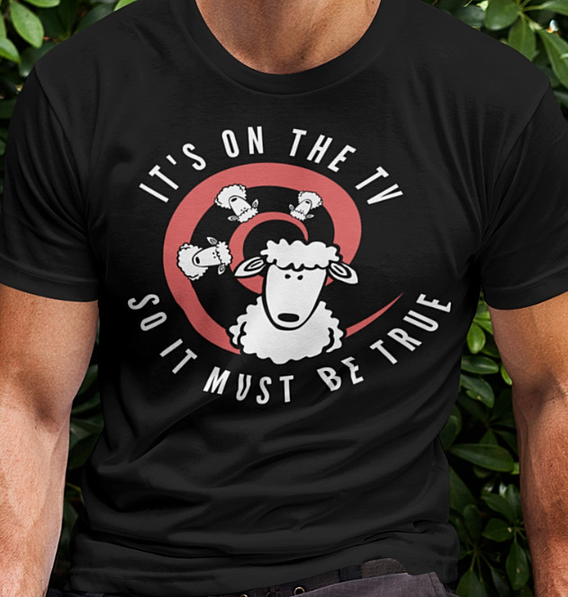 Fake News Shirt Funny Sheeple Meme Defund Media Network Information Wars