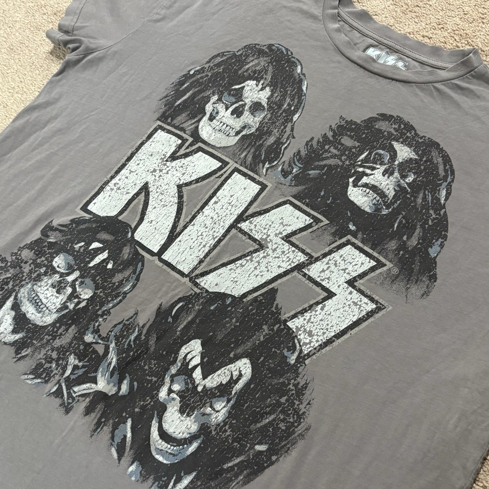KISS x Goodie Two Sleeves Graphic T-Shirt - Gray - Men’s Size Large gallery
