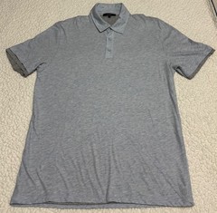 Vince Men’s Light Blue/Gray Double Layer Short Sleeve Polo T-Shirt Size S NWOT