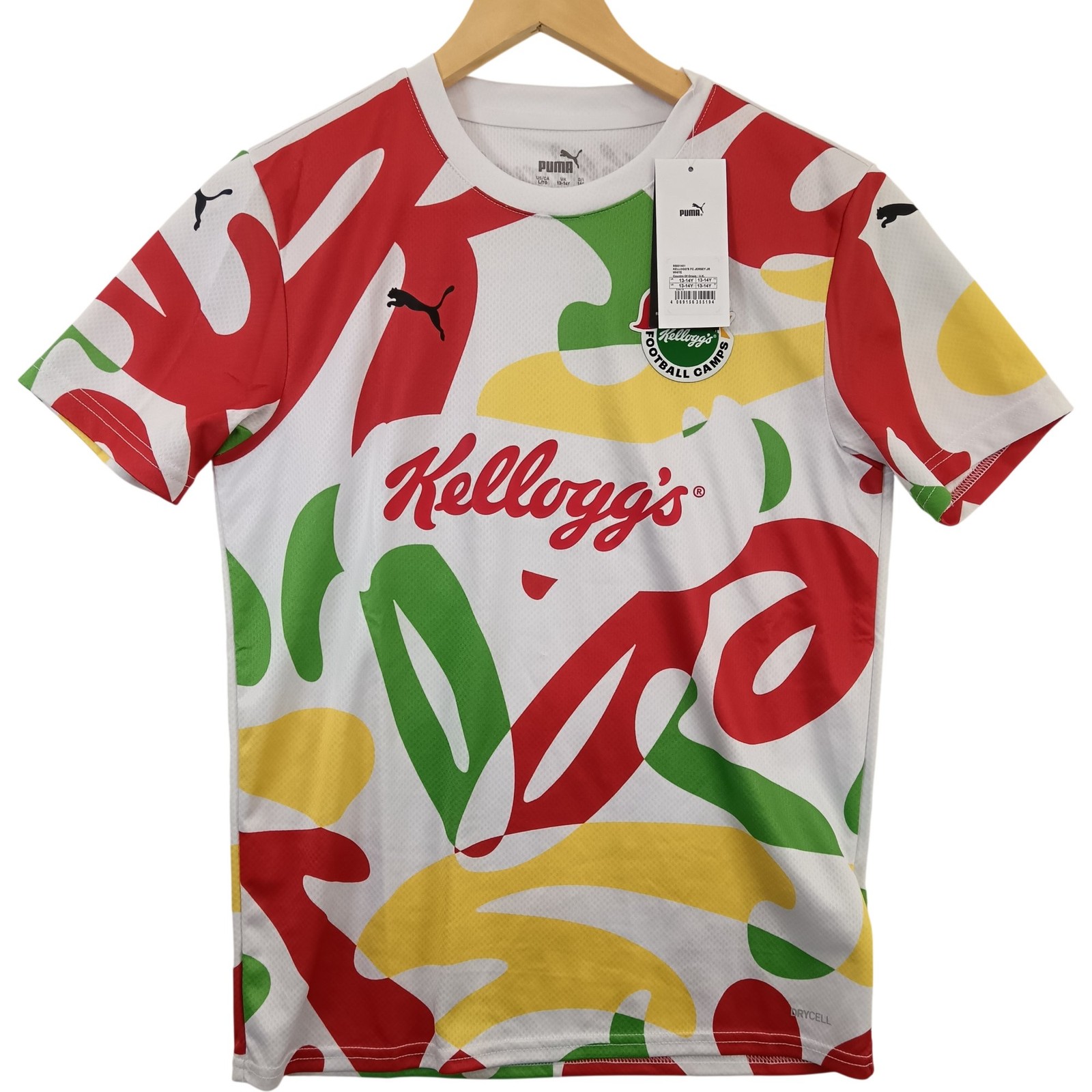 Puma Kellogg’s FC Jersey Junior 13-14Y White Multicoloured with Tags Preloved