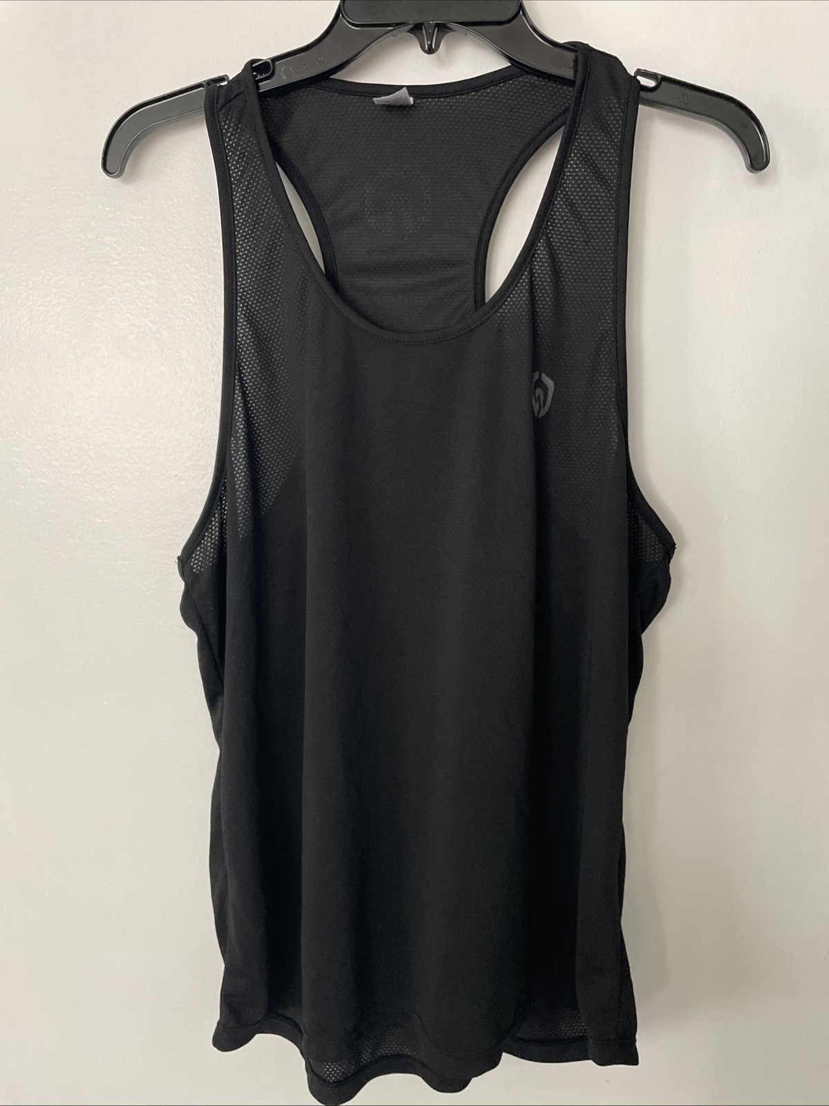 NELEUS Dry Fit Logo Muscle Mesh Tank Top Mens Gym Workout Black Size Medium