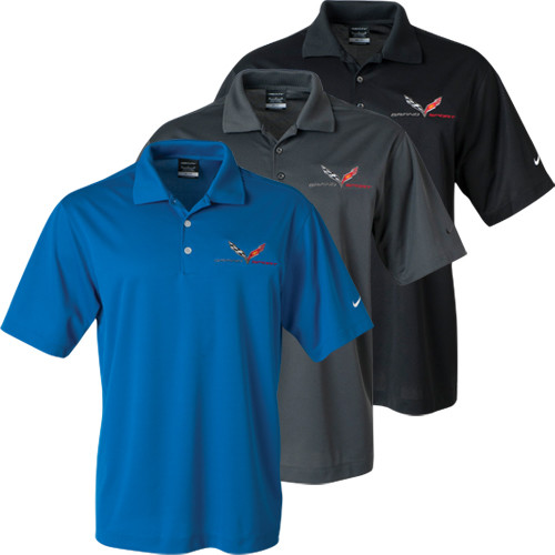 Nike Dri-fit Polo Collared Shirt For C7 Corvette Grand Sport Fans gallery