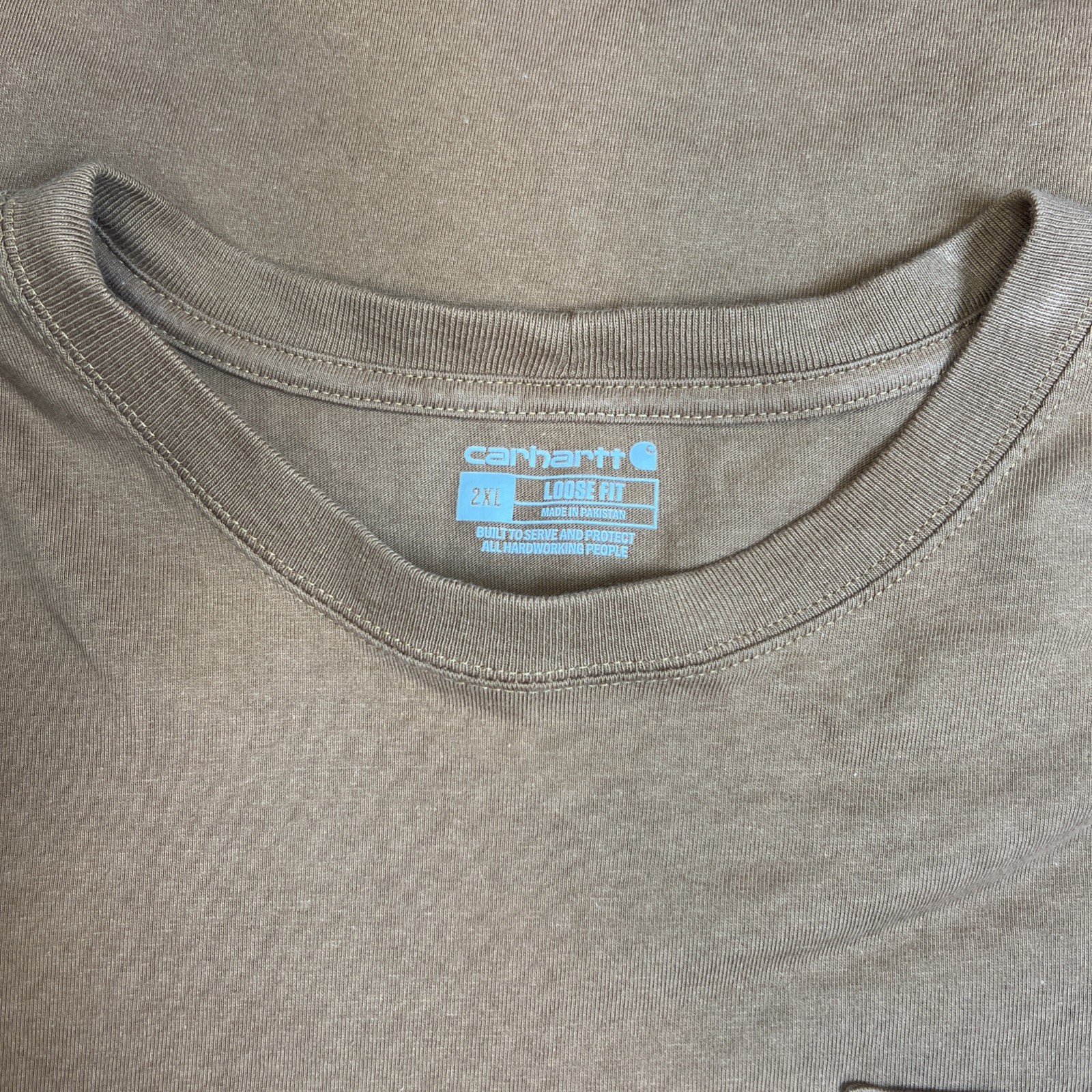 Carhartt K87 2XL Loose Fit Pocket Tee Brown Cotton NWOT Heavy Duty Work Shirt gallery