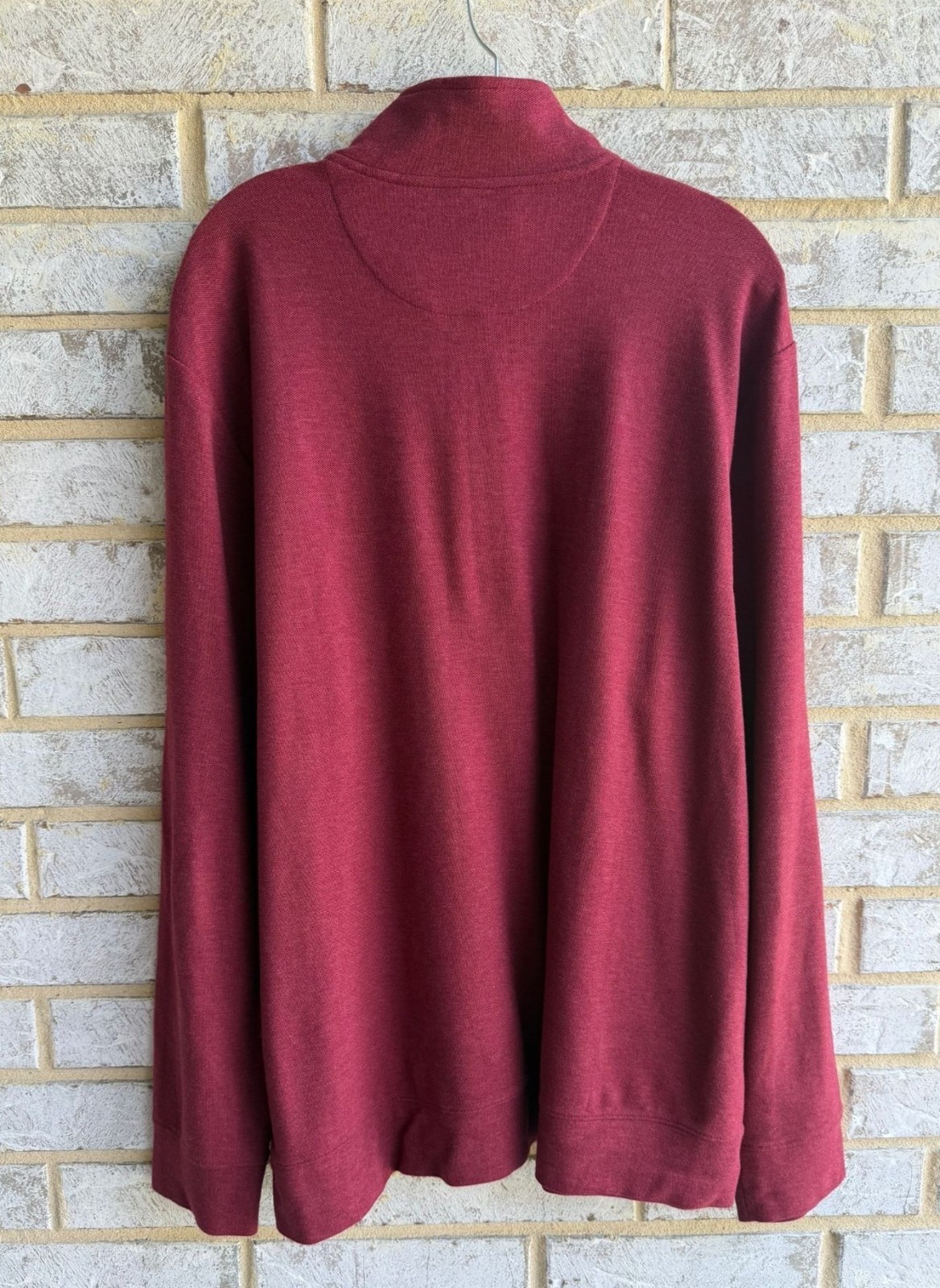 Vineyard Vines 100% Cotton Long Sleeve 1/4 Zip Burgundy Shirt Men's Size XL gallery