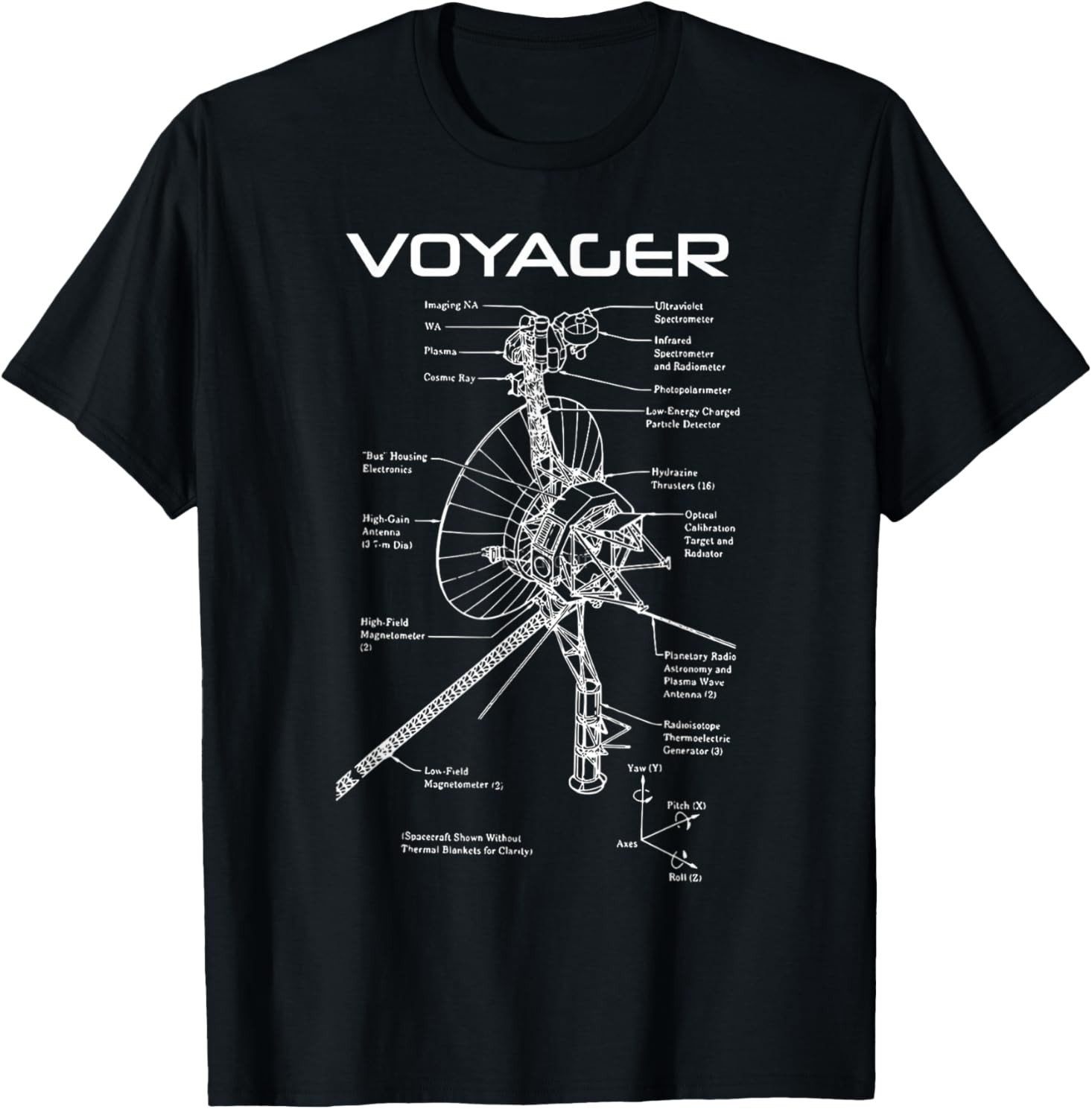 Space Exploration Voyager Diagram T-Shirt gallery