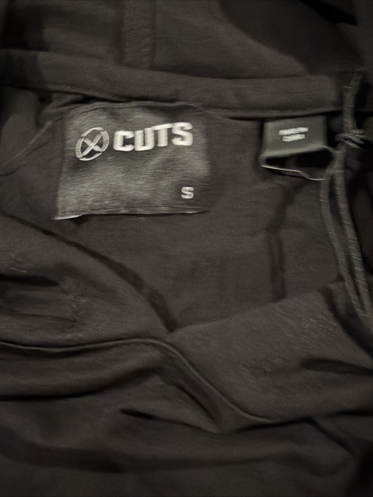 NWT Cuts AO Men's Small Long Sleeve Hooded Curve-Hem Black Shirt- $72 Retail! gallery