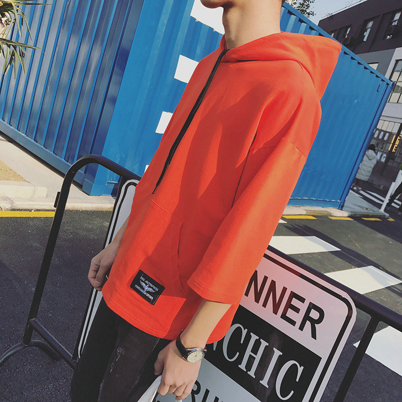 Spring and Summer Men's Short-sleeved T-shirt Thin Seven-point Sleeve Short Tops gallery