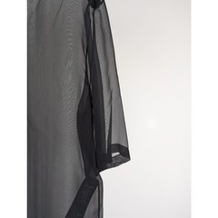 Saint Laurent Paris Blouse Manches Courtes Drape T-Shirt in Black BNWT 48