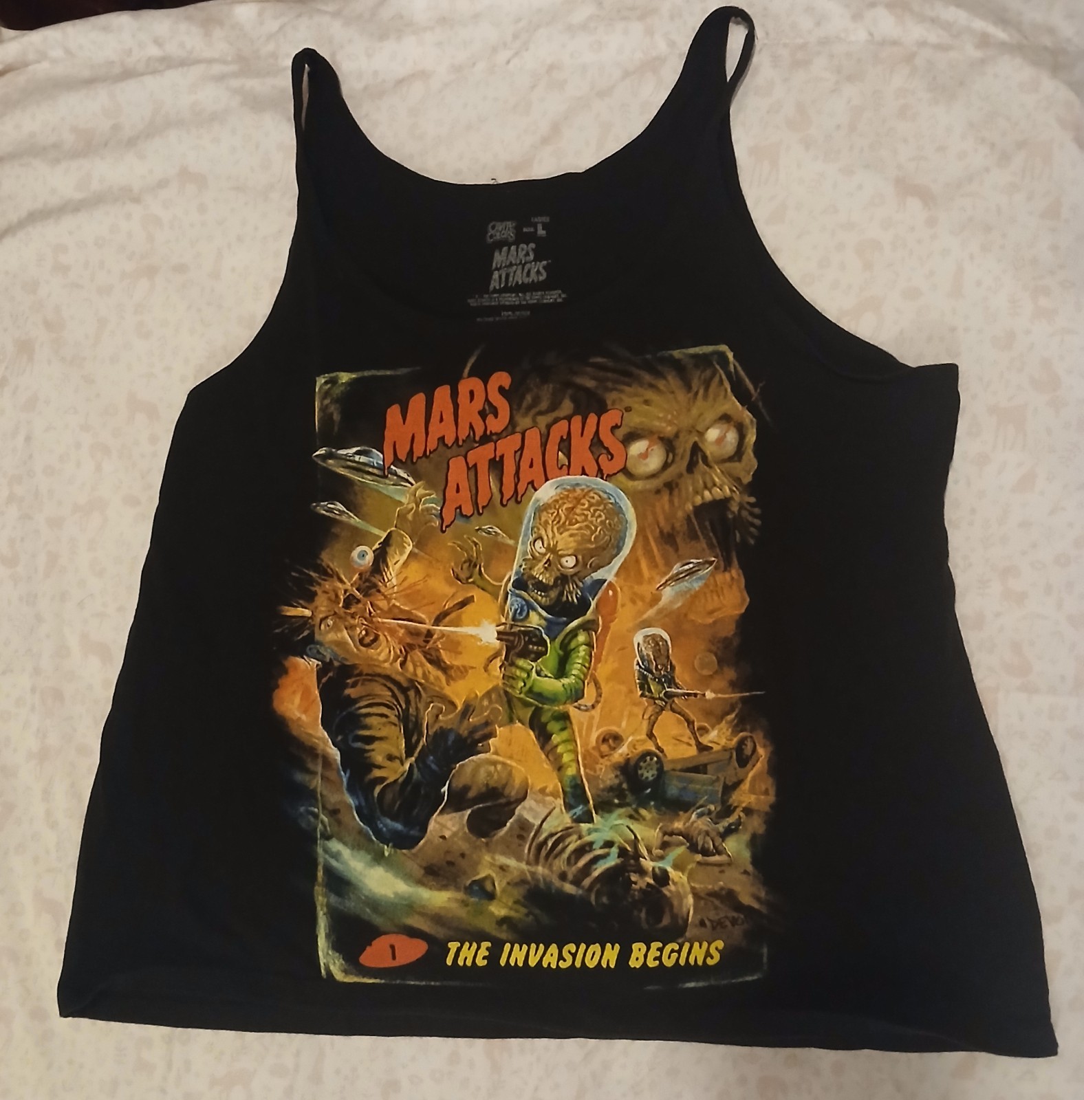 Horror Movie T Shirt Lot of 4 Ladies LRG - Freddy Mars Attacks! See Description gallery